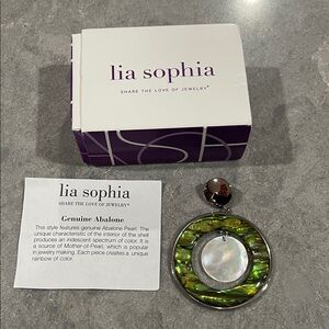 Lia Sophia Abalone and Mother-of-Pearl Pendant